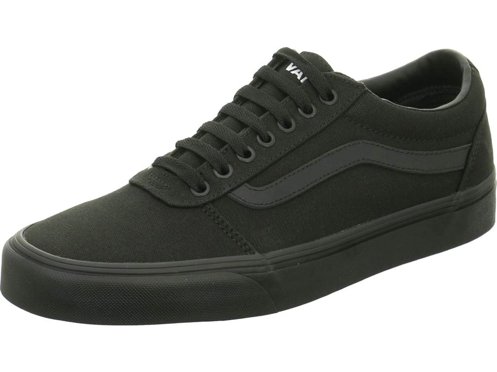 Mens Vans Size 11, Ward Sneaker Black Canvas Lace Up Shoes, Low Top Men's Trainers, Lightweight Sports Shoes by Vans Active Wear Range (11 UK)
