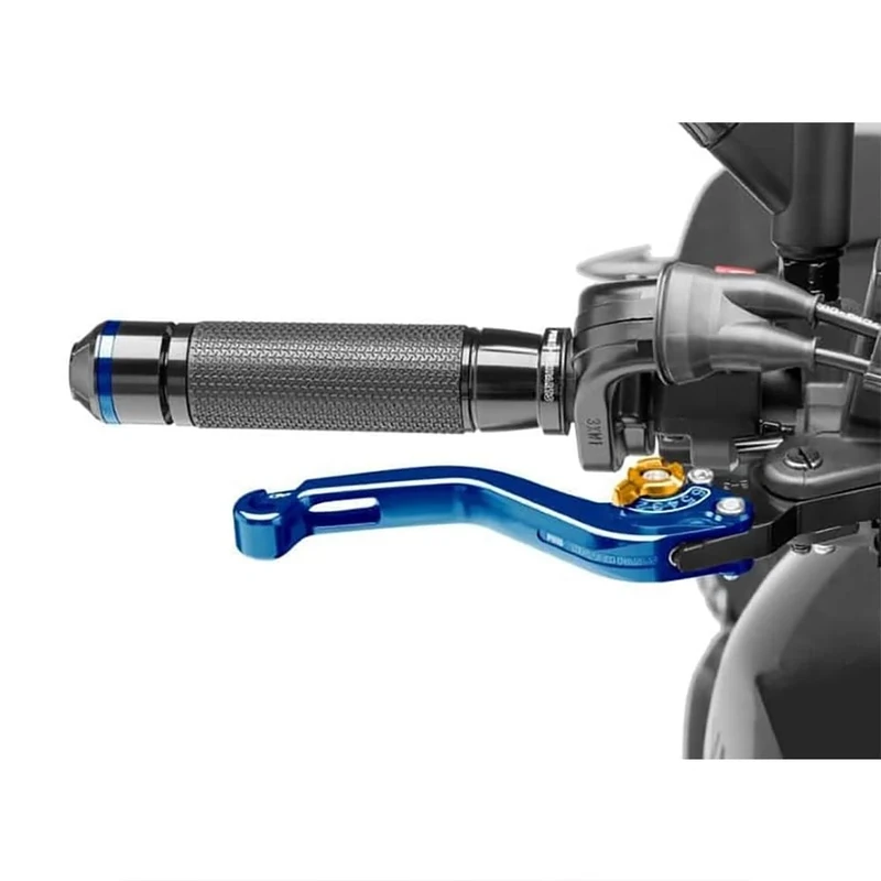Puig 180AO 2.0 Short Brake Lever with Gold Selector, Blue