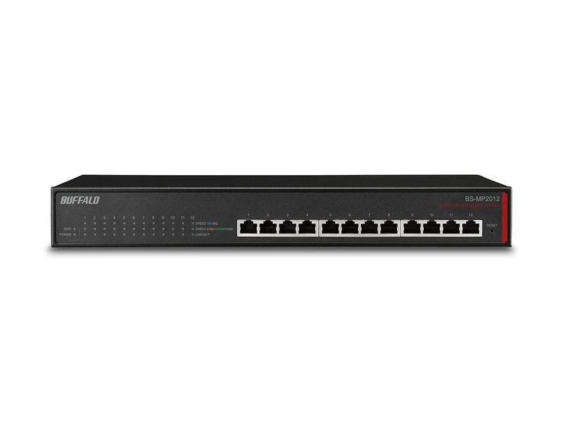 Buffalo Bs-Mp2012 Managed L2 10G Ethernet 100/1000/10000 19U Switch - Black