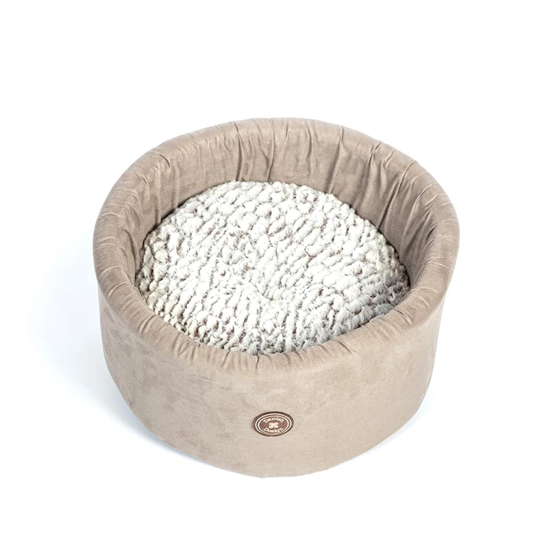 Danish Design Cosy Cat Bed Arctic Cream Fleece 51cm Medium, clear