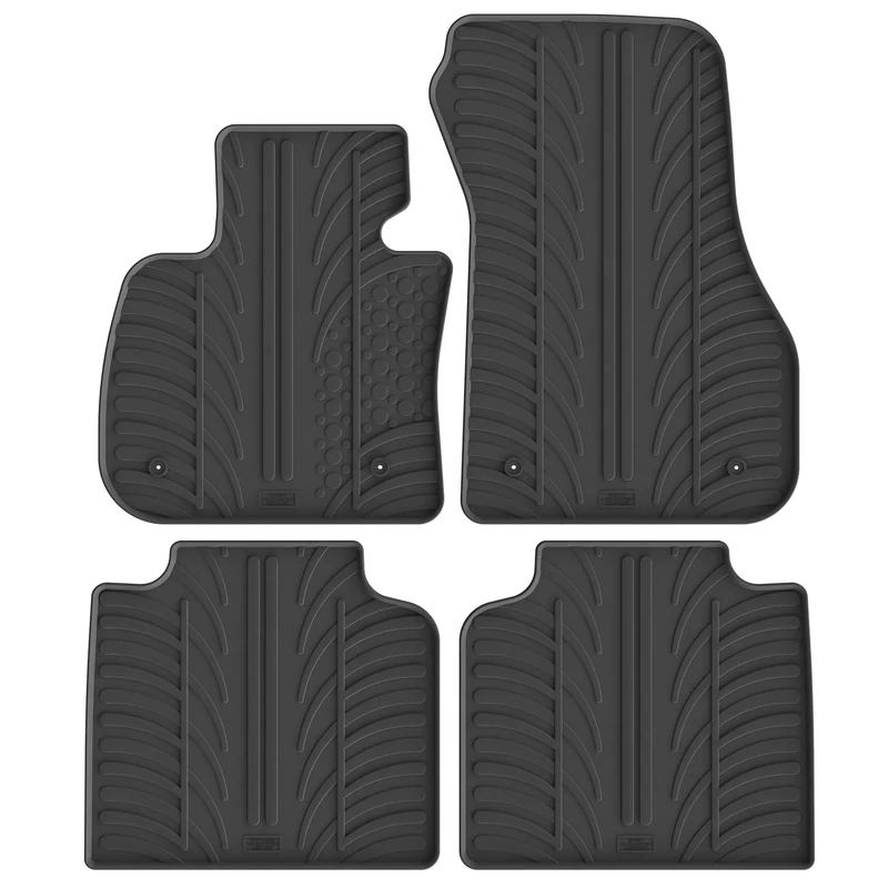 Gledring Rubber car mats set LHD compatible with BMW 2-Series F46 Gran Tourer 2015- (T profile 4-pieces + mounting clips)