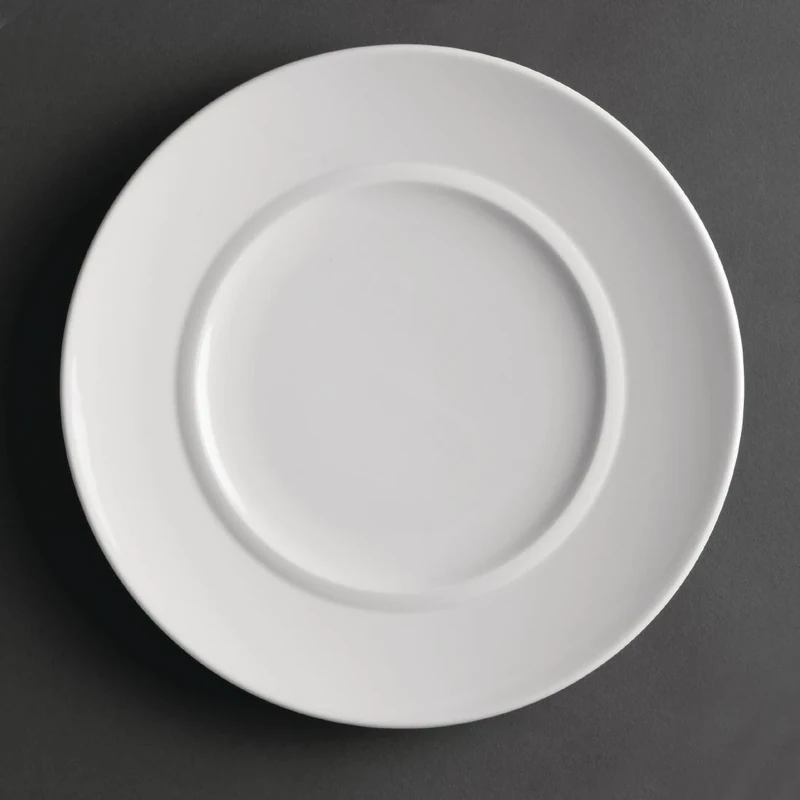 Royal Porcelain GT936 Classic White Flat Plate, 230 mm (Pack of 12)