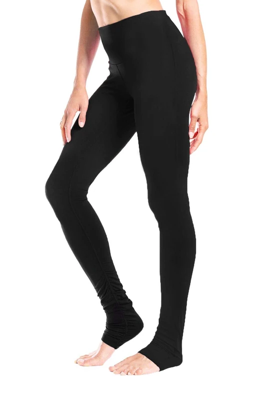 Yogipace Women's 34" Inseam High Rise Goddess Extra Long Leggings Yoga Over The Heel Legging Black Size XL