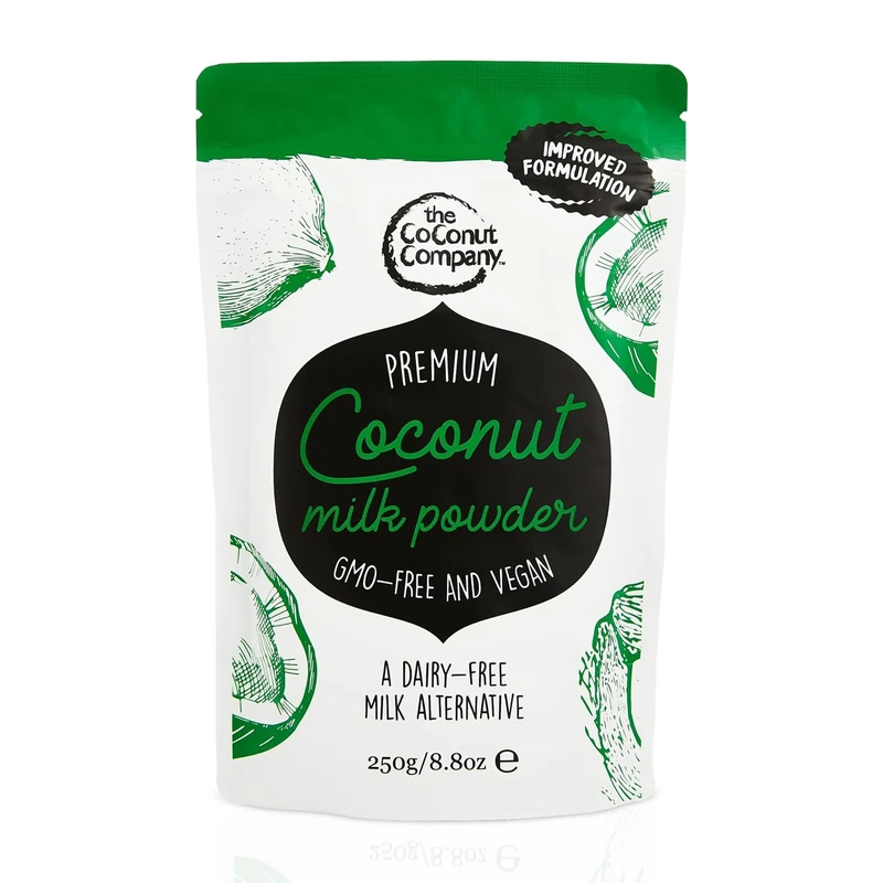 Organic Coconut Milk Powder 250g - Dairy-free & Gluten-free - Pure - Vegan - 65% coconut oil - powdered coconut milk - high in lauric acid