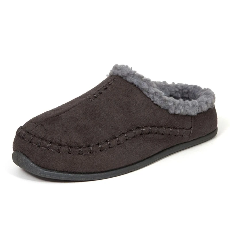 Deer Stags Men's Nordic Slipper, Charcoal, 8 UK