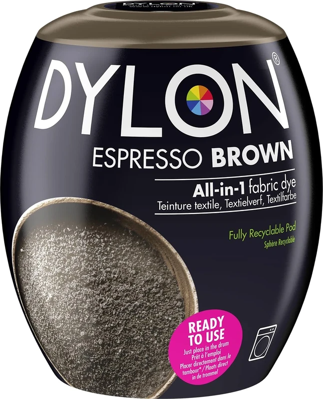 DYLON Washing Machine Fabric Dye Pod for Clothes & Soft Furnishings, 350g – Espresso Brown