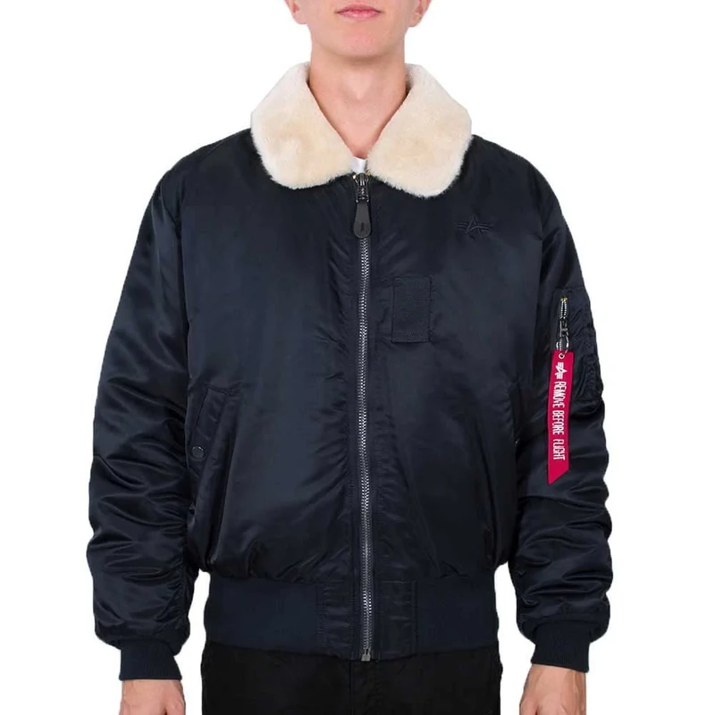 Alpha Industries Men's B-15 (Heritage) Bomber Jacket, Rep.Blue, Small