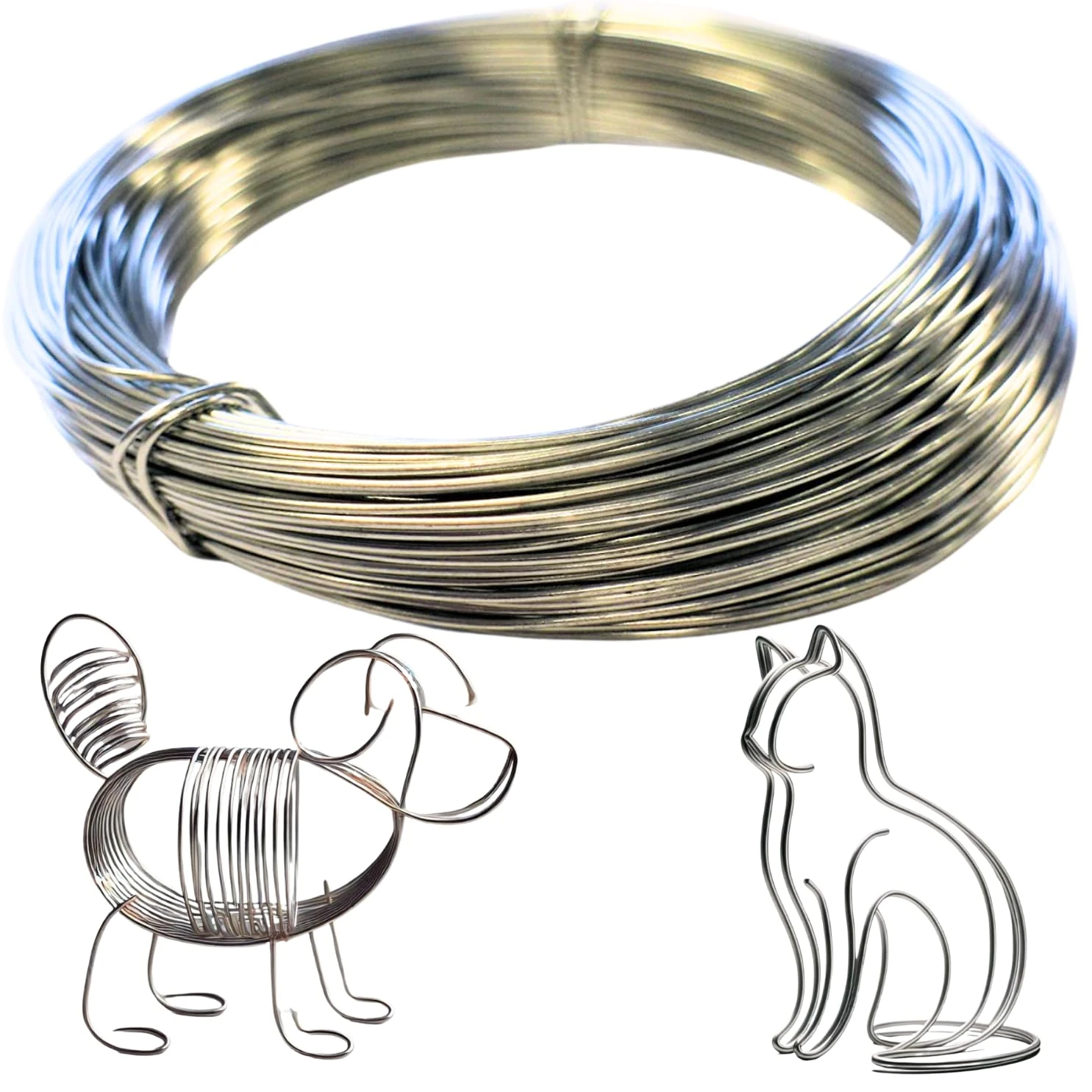 Craft Wire 1mm – 30m Galvanised Modelling Wire for Crafts, Gardening, Florist Projects & DIY
