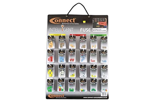 Connect 37130 LED Blade Fuse Wall Rack Complete with 144 Blisters