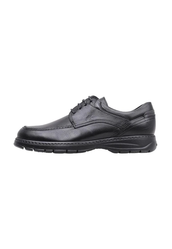 Fluchos | Men's Shoes | 9142 SALVATE Black Graphite-STK- | Premium Cowhide Leather Shoe | Lace-up Closure | EVA Floor, Black/White, 6.5 UK - Image 1