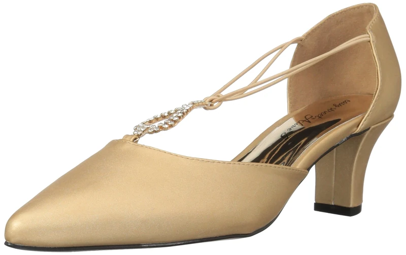 Easy Street Women's Moonlight Dress Pump, Gold Satin, 7.5 UK - Image 1