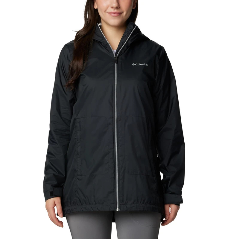 Columbia Women's Switchback Lined Long Jacket Shell, Black, M