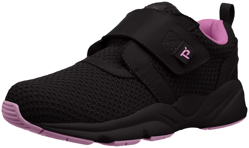 Propét Women's Stability X Strap Sneaker, Black Berry, 4.5 UK