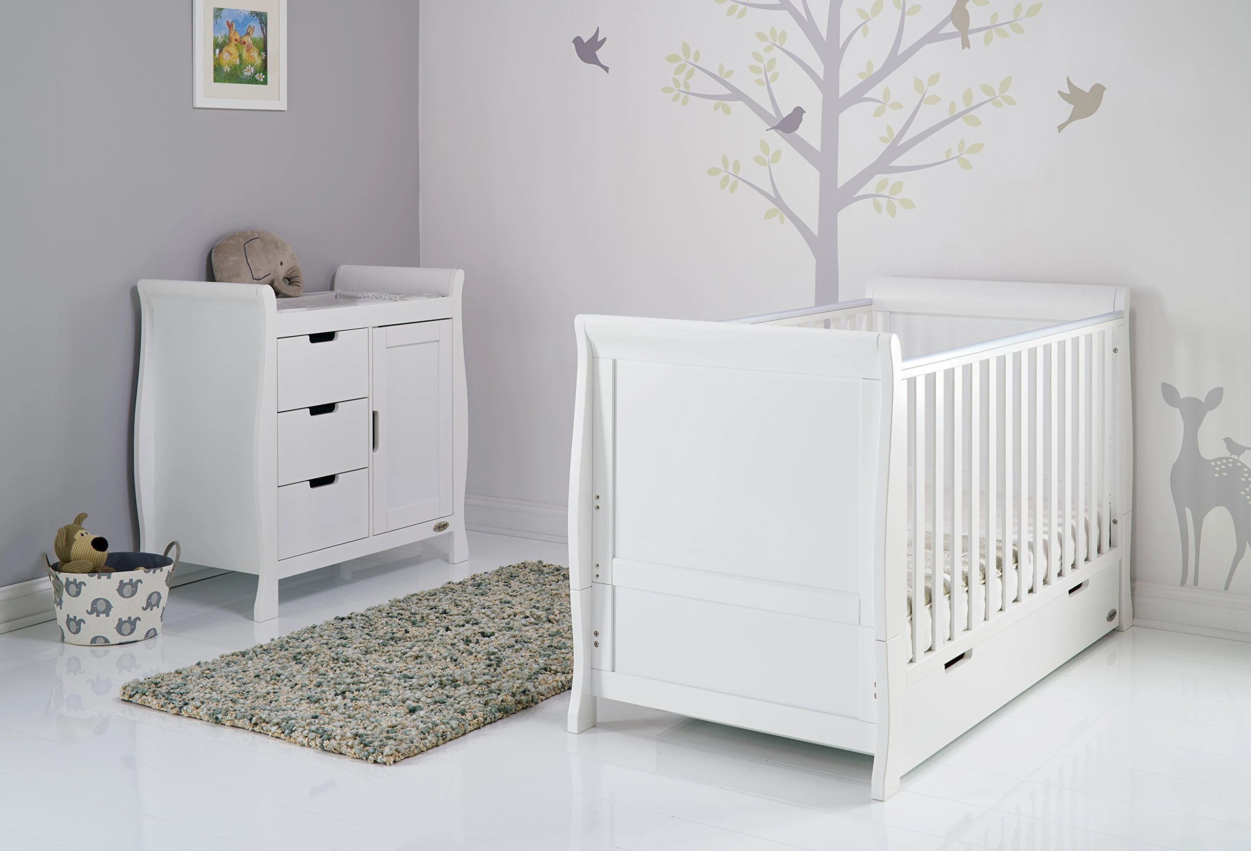 Stamford Classic Sleigh 2 Piece Room Set - White