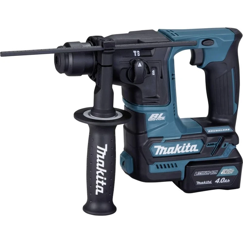 Makita HR166DSMJ 12V Max Li-Ion CXT Brushless Rotary Hammer complete with 2 x 4.0 Ah Li-Ion Batteries And Charger Supplied In A Makpac Case, Blue