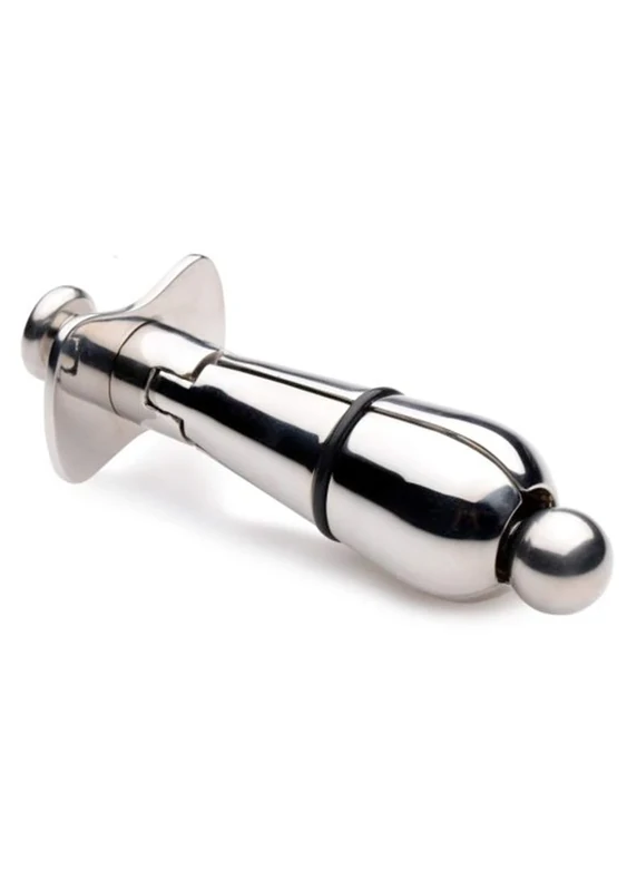 Expandable Stainless Steel Locking Anal Plug