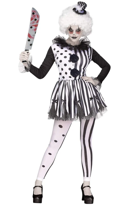 Women's Killer Clown Fancy Dress Costume Large Black
