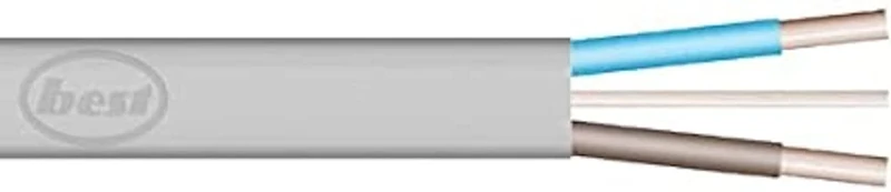 Merriway BH05690 Twin and Earth Flat Cable, 6242Y 6.0mm Grey, 10 Metres (33 feet)