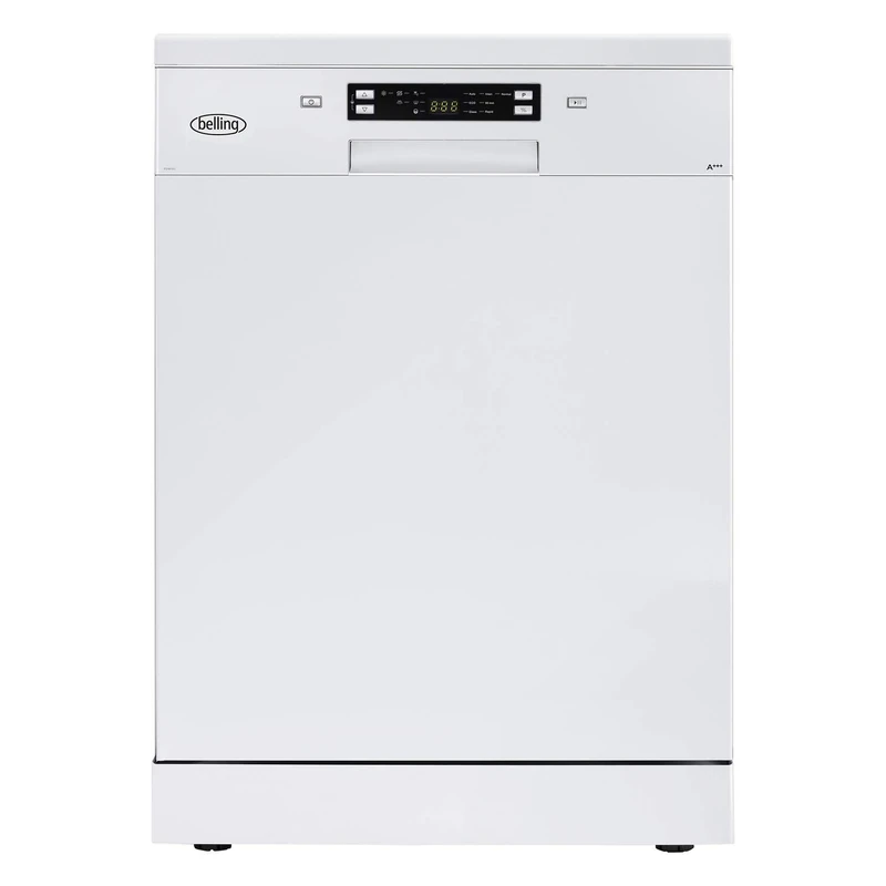 Belling FDW150 Freestanding Dishwasher, 60cm Wide with Rapid Wash, 15-Place Settings, White