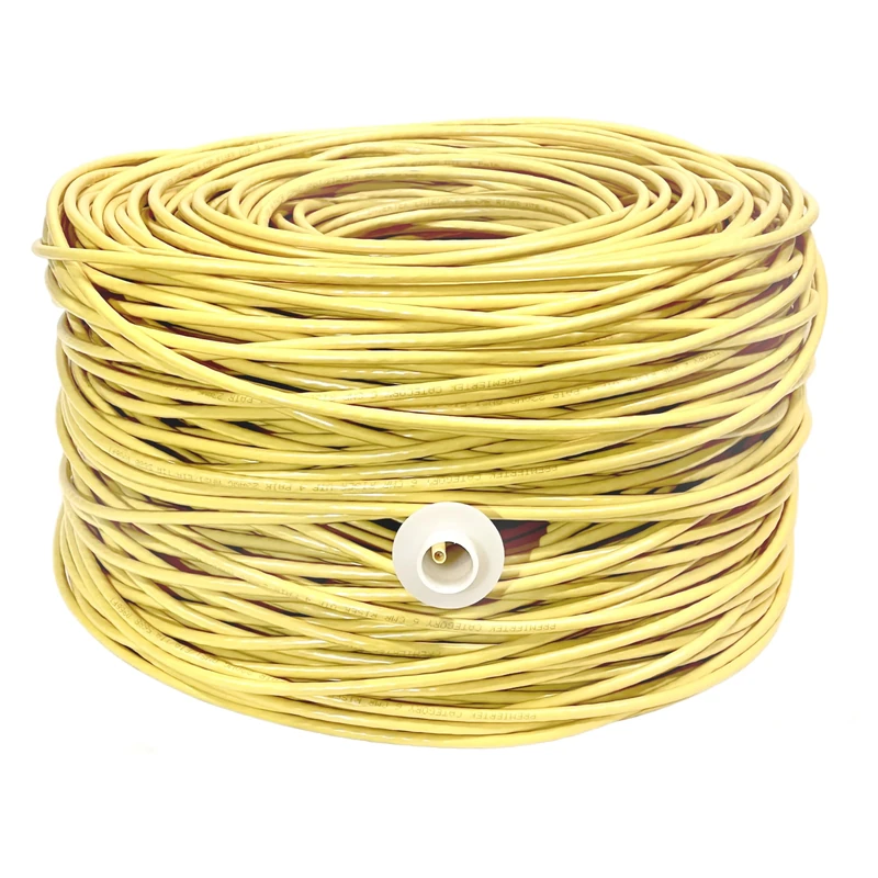 Premiertek 1000Ft Cat6 23AWG UTP Solid 4-Pairs Network Ethernet LAN Cable Bulk Yellow (CAT6-CCA-1KFT-Y)