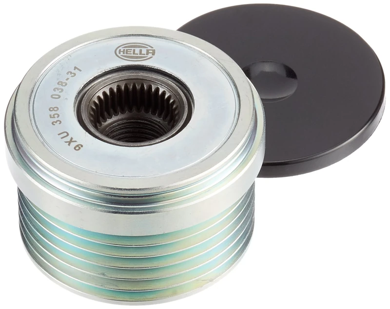 HELLA 9XU 358 038-311 Alternator Freewheel Clutch - Thread Size: M16x1,5 - Number of grooves: 6 - with cap