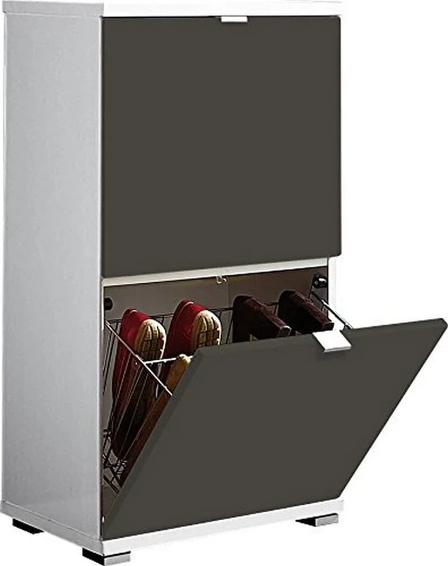 Germania Matt Shoes Colorado 8470-84 3 Piece Furniture Set in White/Basalt, 53 x 91 x 30 cm (LxHxW)