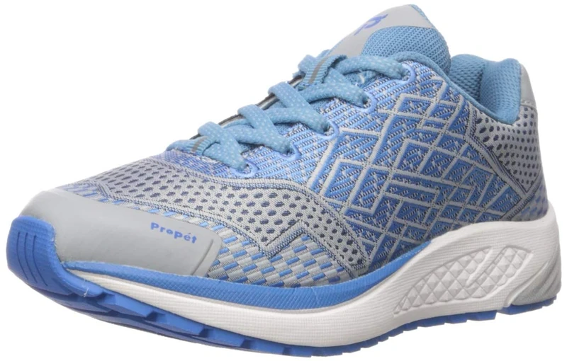 Propet Women's Propet One Running Shoe, Blue/Silver, 10.5 X-Wide - Image 1