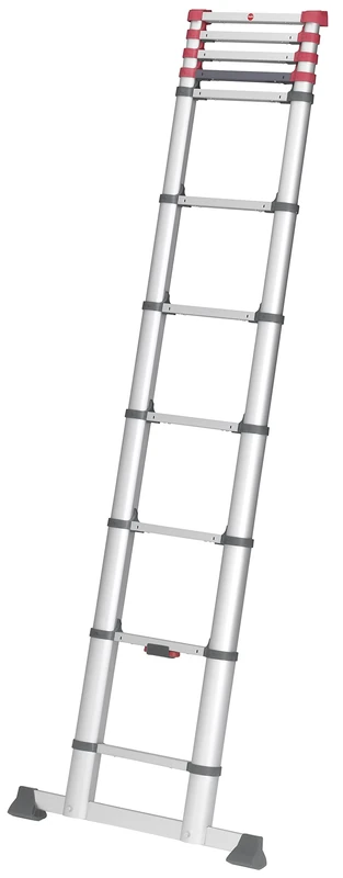 (L) HAILO 7113-132 - Escalera telescópica de aluminio FlexiLine 380 de 13 peldaños
