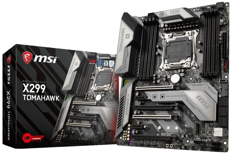 MSI Intel X299 TOMAHAWK Chipset LGA 2066 DDR4 SDRAM Motherboard - Black - Image 1