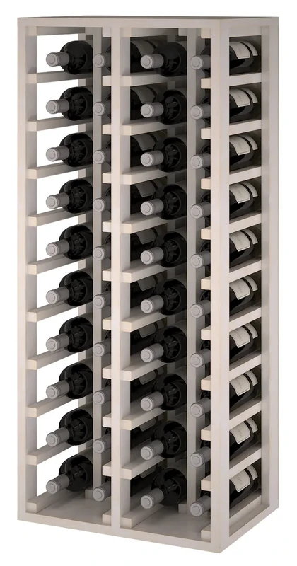 Expovinalia Wine Rack, 4 Modules, Capacity 40 Bottles, Wood, white, 105 x 44 x 32 cm