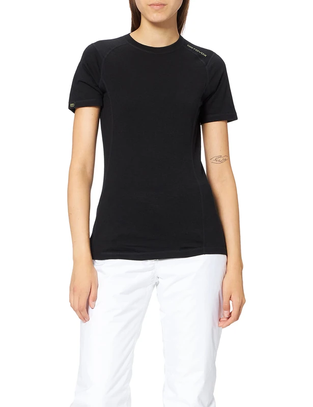 Ortovox 145 Ultra S-Sleeve W Women's Thermal Top, Womens, Thermal T-Shirt, 8451800002, Black Raven, S