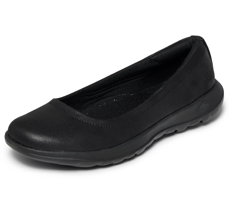Skechers Women's Go Walk Lite Closed Toe Ballet Flats, Black Black Textile Trim Bbk, 4.5 UK