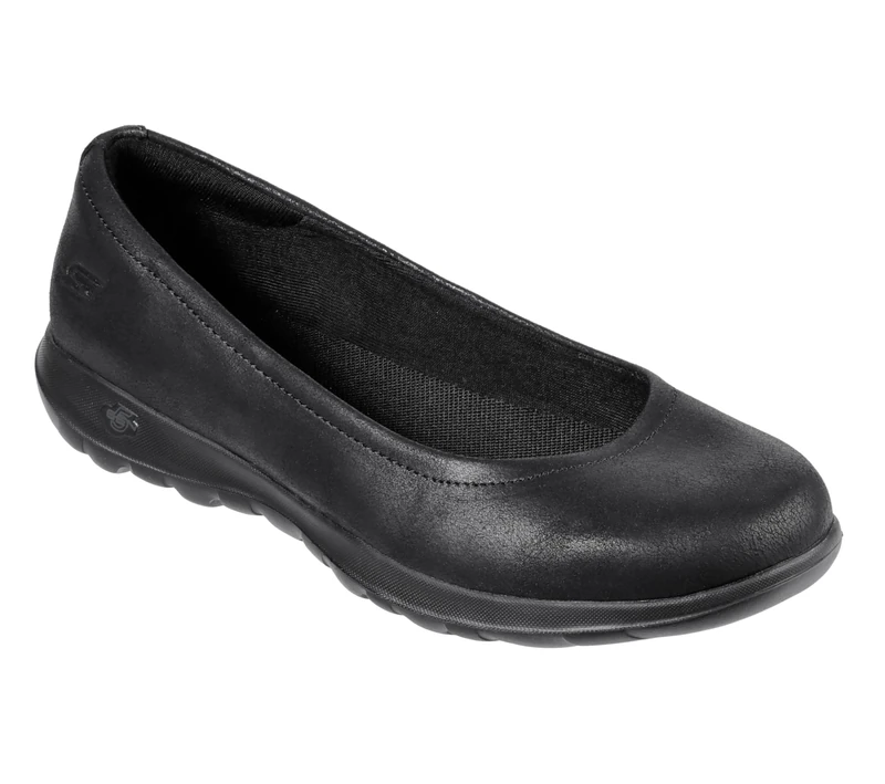 Skechers Women's Go Walk Lite - Gem Closed Toe Ballet Flats, Black Black Textile Trim Bbk, 6 UK