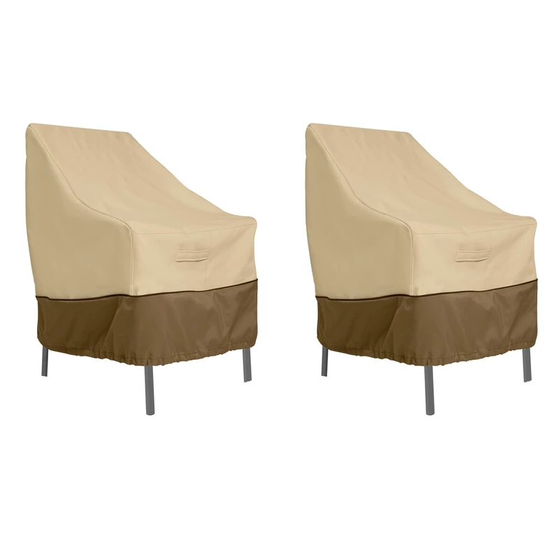 Classic Accessories Veranda High Back Dining Chair Cover - 2 Pack