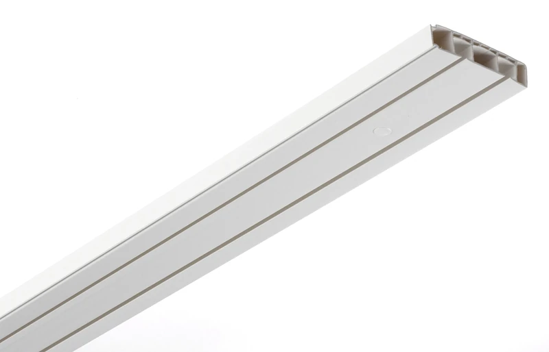 Gardinia 2-Track Curtain Rod, White, 240 x 3.75 x 1.5 cm, 32555