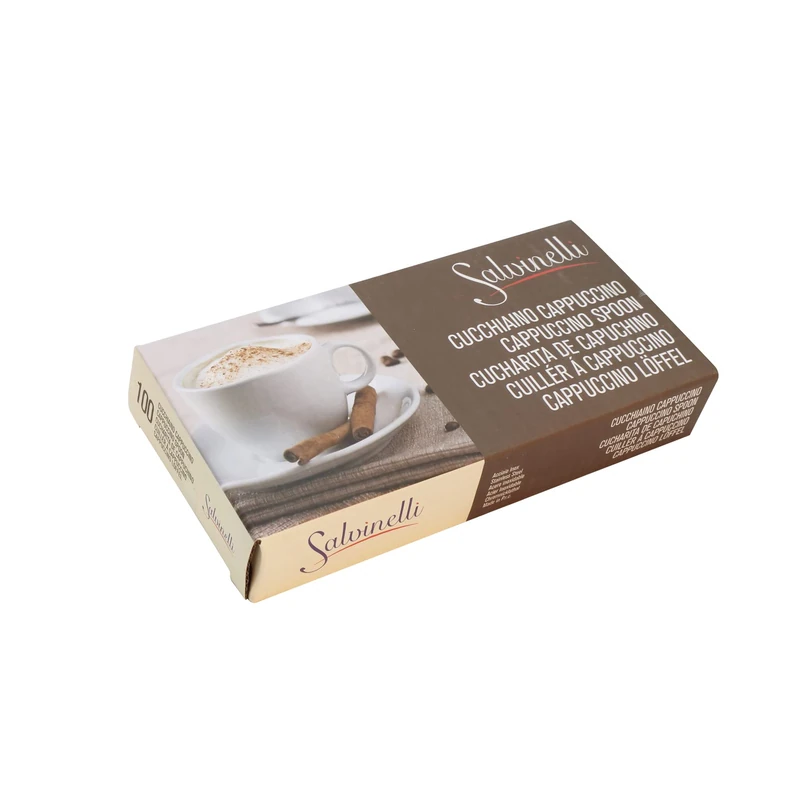 Salvinelli Rimini Model Cappuccio Spoon Set, Stainless Steel, 100-Piece