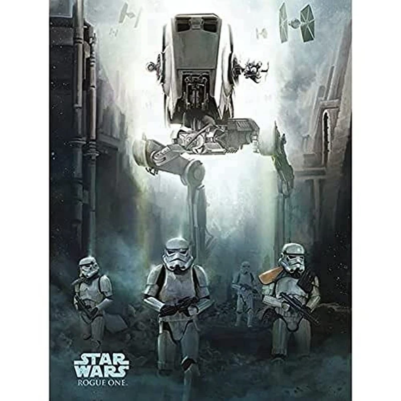 Pyramid International WDC99779 Rogue One Stormtrooper Patrol Canvas Print, Cotton Blend, Multi-Colour, 60 x 80 cm - Image 1