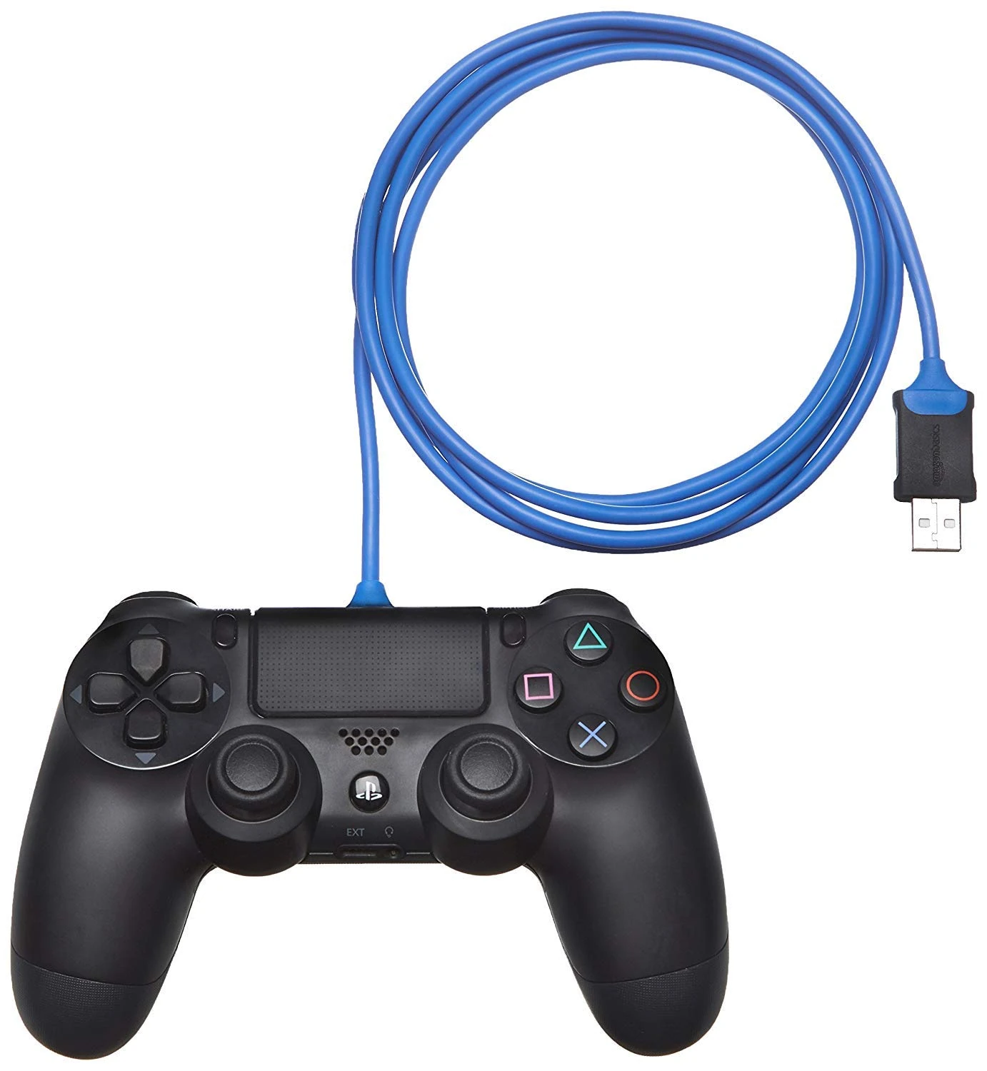 Amazon Basics PlayStation 4 Controller Charging Cable, Micro USB to USB-A connectors, 1.82 m, Blue