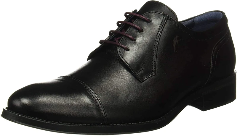 Fluchos Men's Heracles Derbys, Black White, 8.5 UK