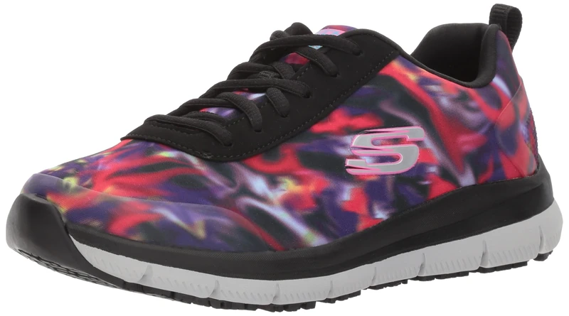 Skechers Women's Comfort Flex Sr Hc Pro Health Care Professional Shoe,Black/Multi,8 M US - Image 1