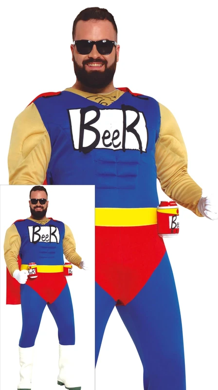 Fiestas Guirca Costume beerman superhero man beer - XL