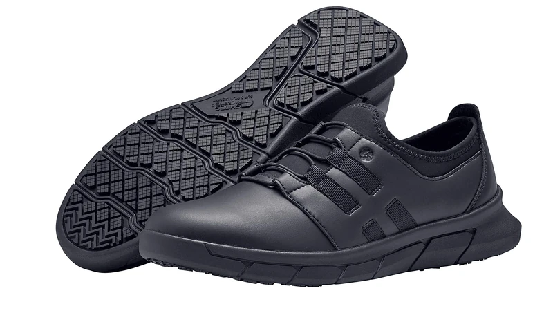 Shoes for Crews Work Shoes Karina Women – Slip-Resistant, Sporty Shoes, Light Sneakers with Laces and Padding, Metal-Free and Vegan – for Women Black - Image 1