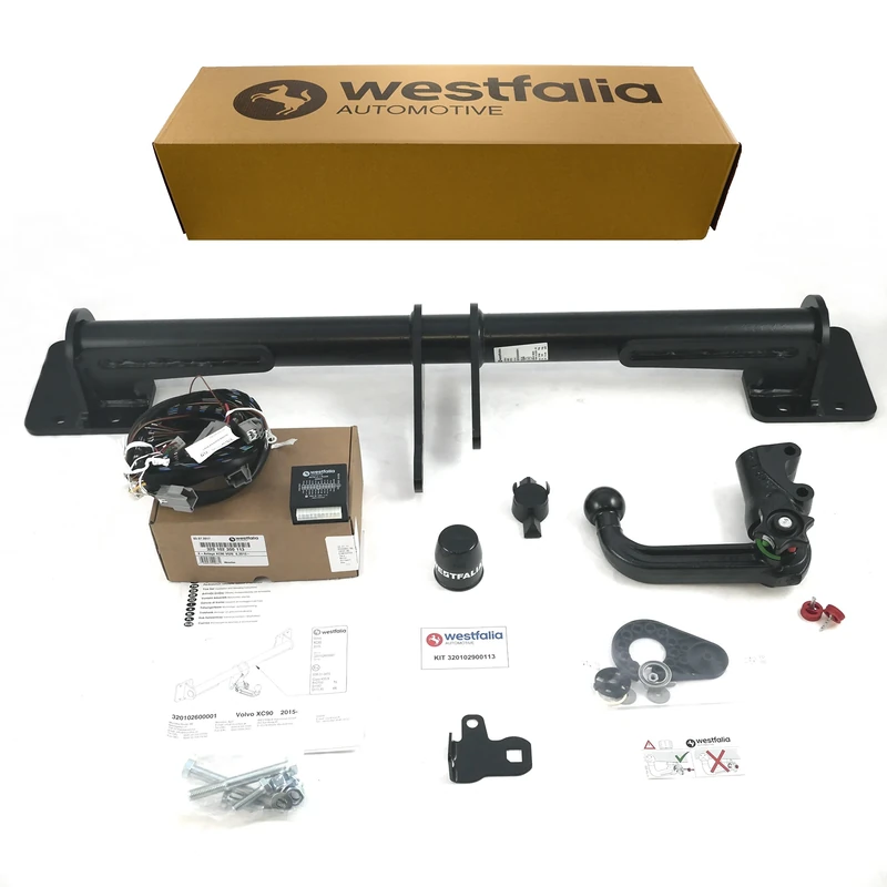 Westfalia Detachable Towing Hitch for Volvo XC90 (from Year of Manufacture 06/2015) - in Set with 13-Pin Car Specific Westfalia Wiring Kit
