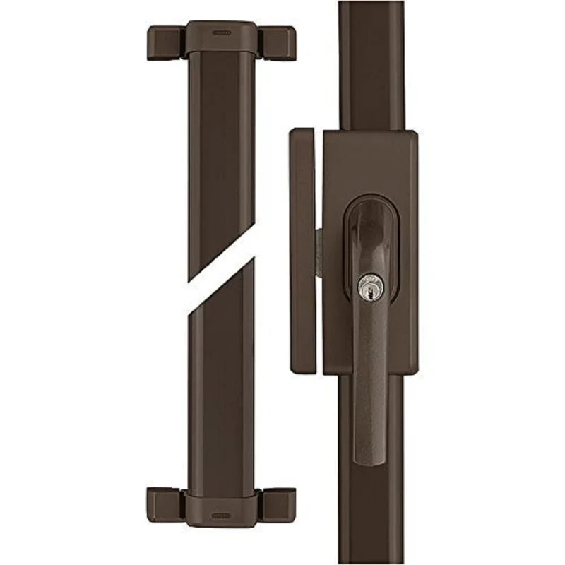 ABUS Window Bar Lock FOS650 B AL0125 Simultaneous Locking, Pack of 1, Brown, 73010