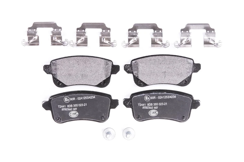 HELLA 8DB 355 023-211 Brake pad set - not prepared for wear indicator - T2441 - for e.g. RENAULT - Image 1