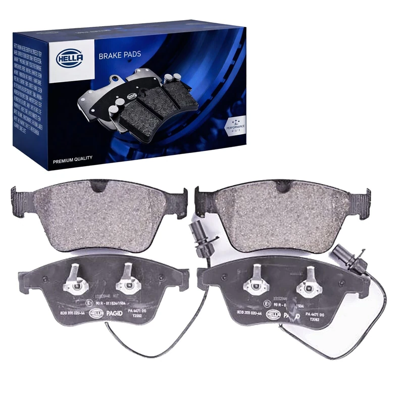HELLA 8DB 355 020-441 Brake pad set - with integrated wear warning contact - T2082 - for e.g. BENTLEY - Image 1