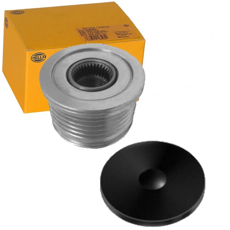 HELLA 9XU 358 038-801 Alternator Freewheel Clutch - Thread Size: M16x1,5 - Number of grooves: 5 - with cap
