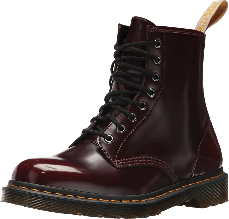 Dr. Martens Unisex Vegan 1460 Classic Boots, Red (Cherry Red Cambridge Brush 600), 12.5 UK