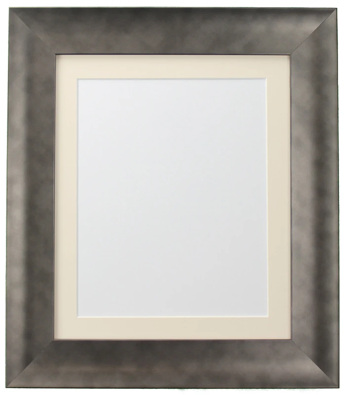 FRAMES BY POST Hygge Picture, Photo and Poster Frame, Plastic Glass, Pewter with Ivory Mount, 30 x 20 Inches Image Size A2