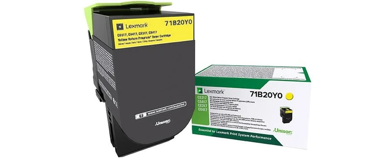 Lexmark Ylw Rtn Prg 2.3K Tnr 71B20Y0